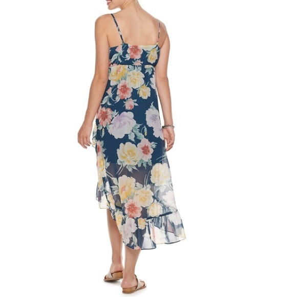 As U Wish Dresses & Skirts - High-Low Floral Print Dress - EUC 🌸